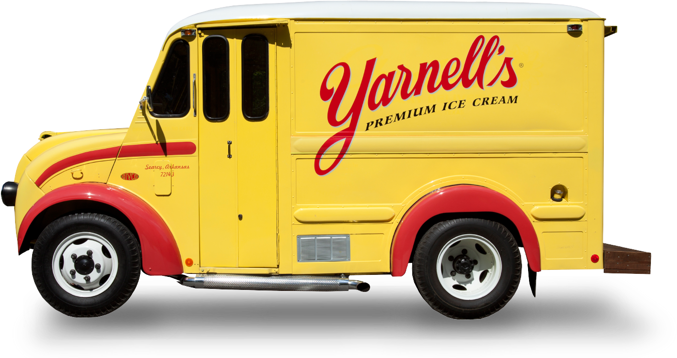 Vintage Yarnells Ice Cream Truck PNG Image