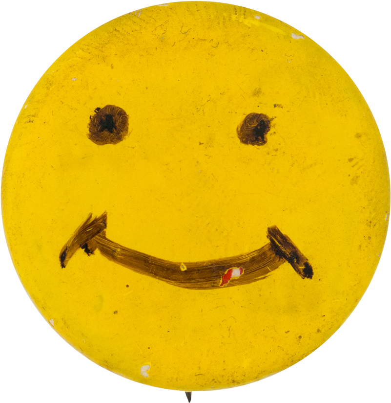 Vintage Yellow Smiley Face PNG Image