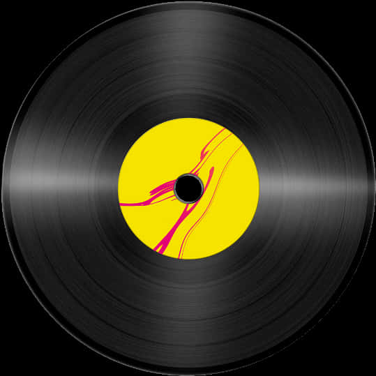 Vinyl Record Closeup PNG Image