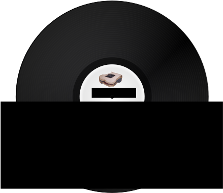 Vinyl Recordwith Censored Label PNG Image