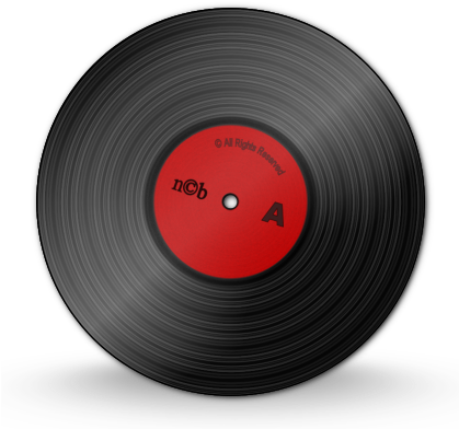 Vinyl Recordwith Red Label PNG Image