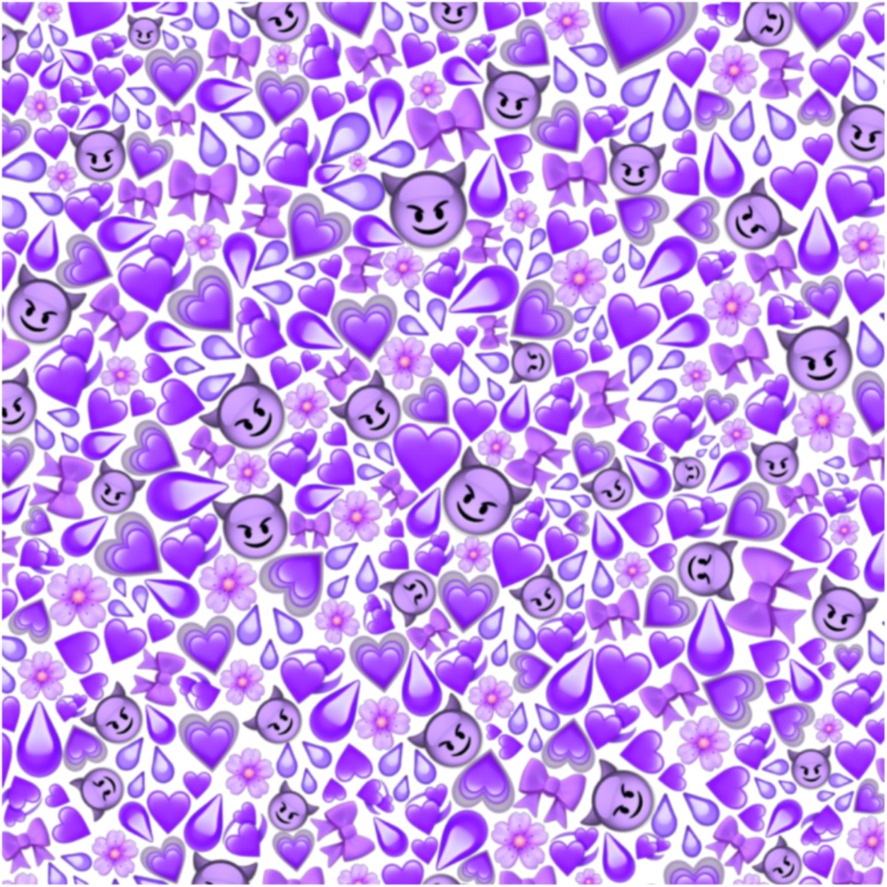 Violet Emoji Pattern PNG Image