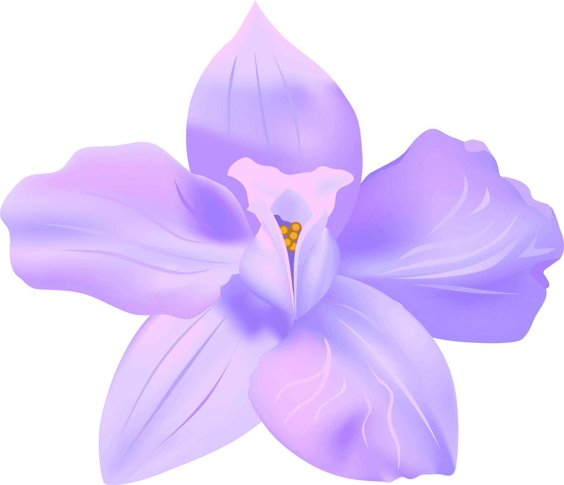 Violet Flower Illustration PNG Image