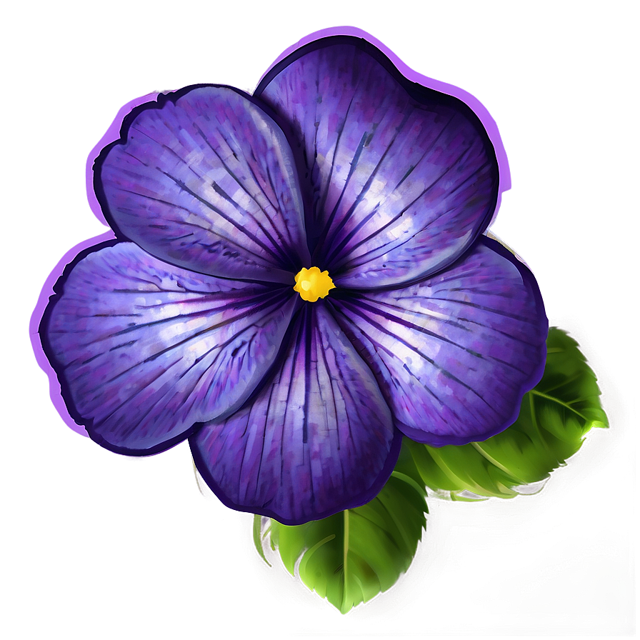 Violet Flower Sticker Png Cwf95 PNG Image