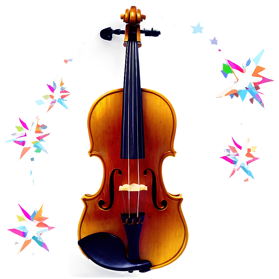 Violin And Stars Png 3 PNG Image