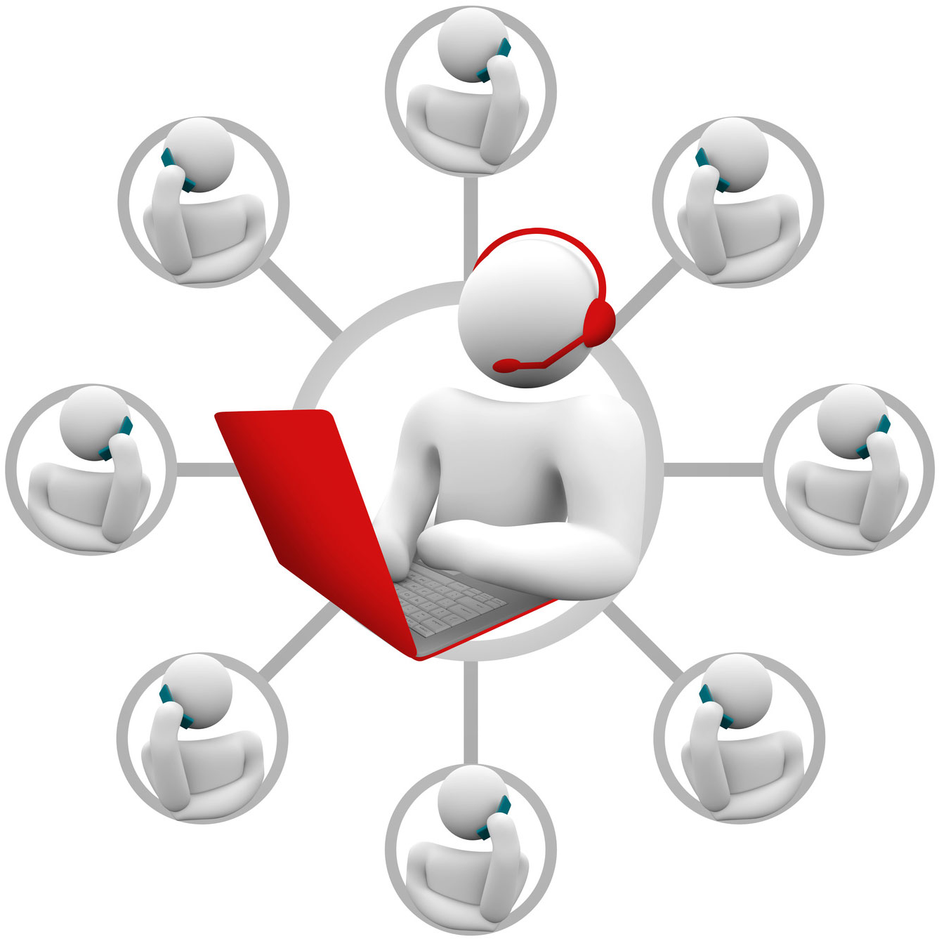 Virtual Customer Support Network.png PNG Image