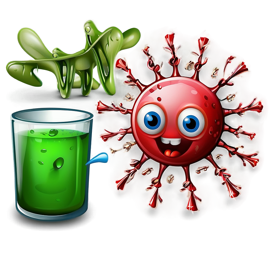 Virus Cartoon Character Png Kbd45 PNG Image