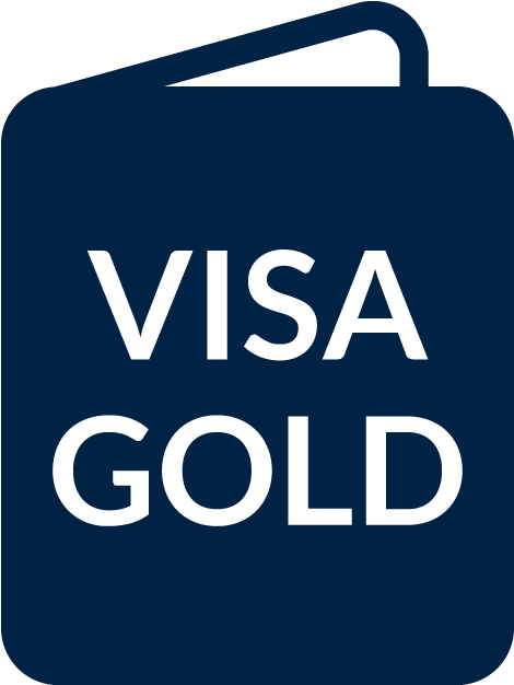 Visa Gold Luggage Tag Icon PNG Image