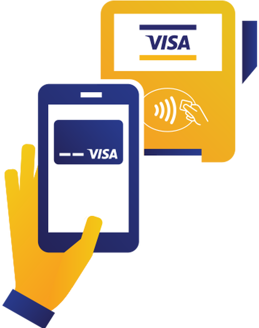 Visa Mobile Payment Illustration PNG Image