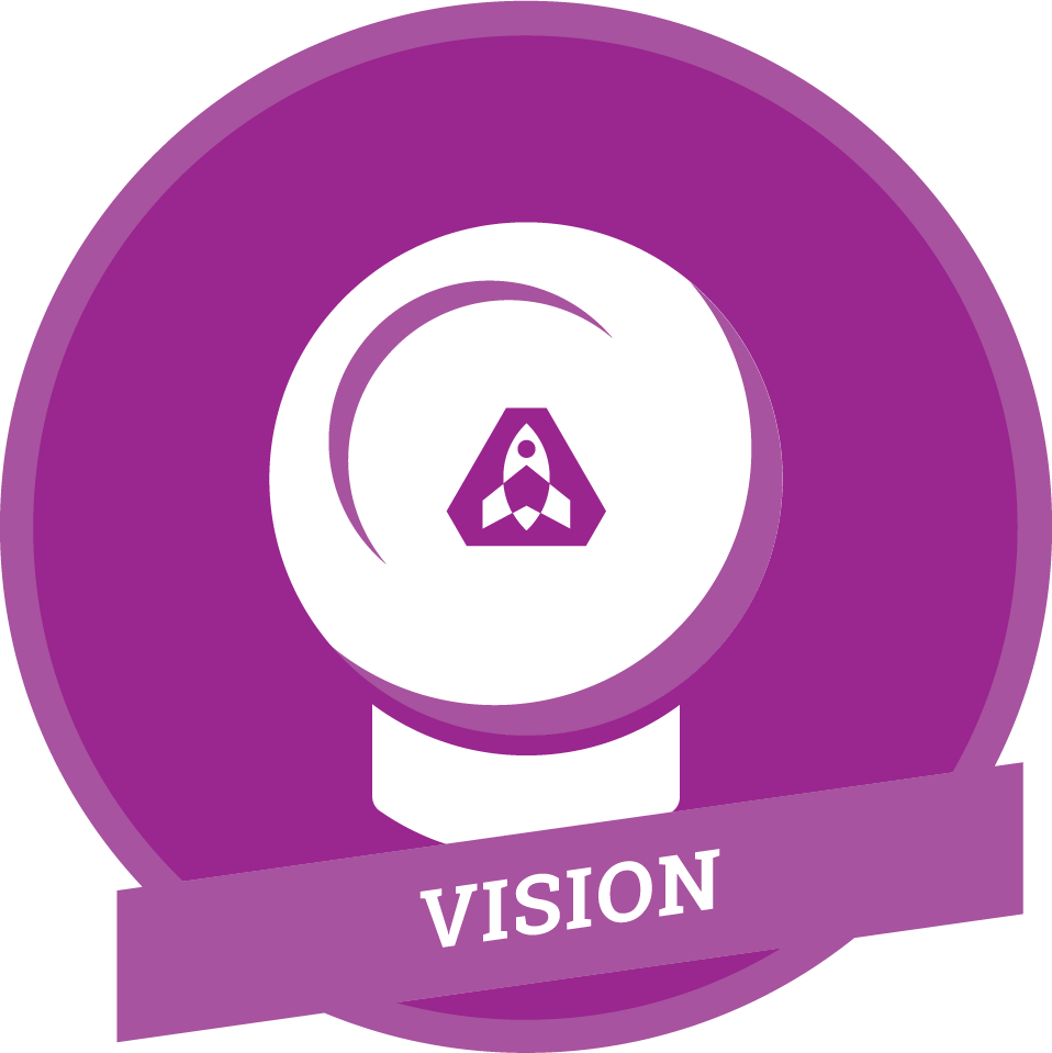 Vision Emblem Purple Background PNG Image