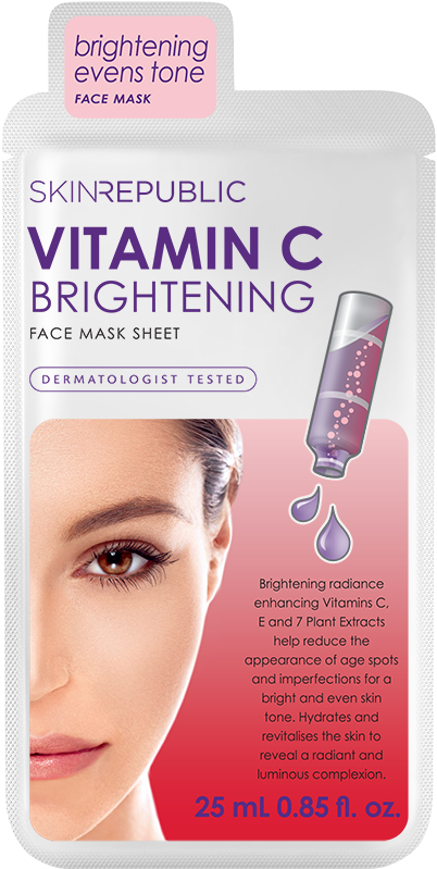 Vitamin C Brightening Face Mask Packaging PNG Image