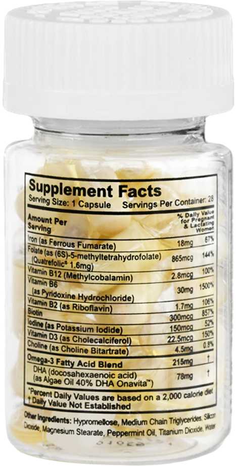 Vitamin Supplement Facts Label PNG Image