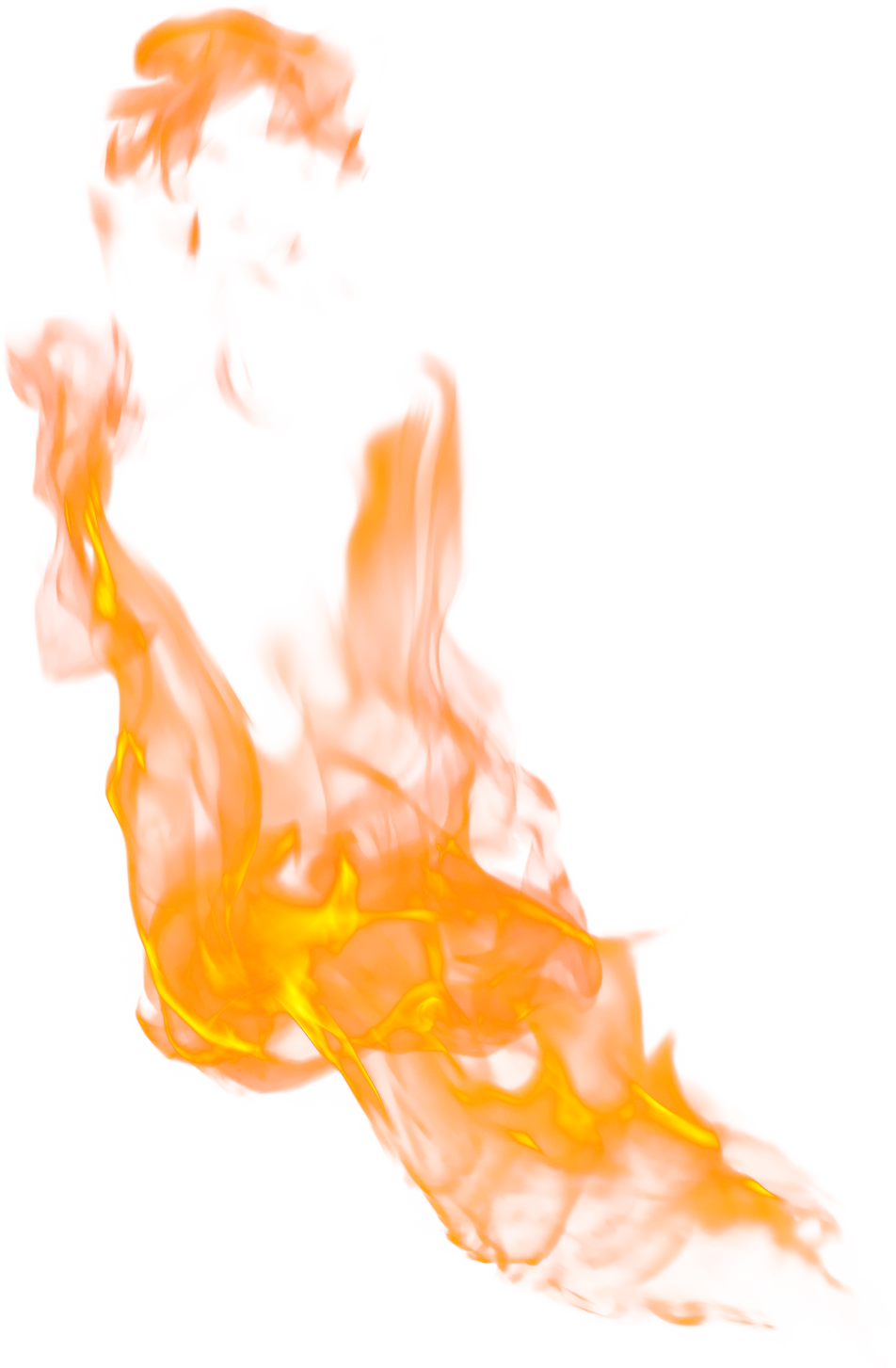 Vivid Orange Flame Graphic PNG Image