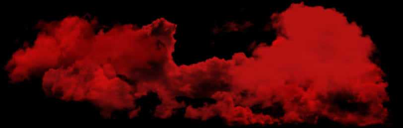 Vivid Red Smoke Effecton Black Background PNG Image