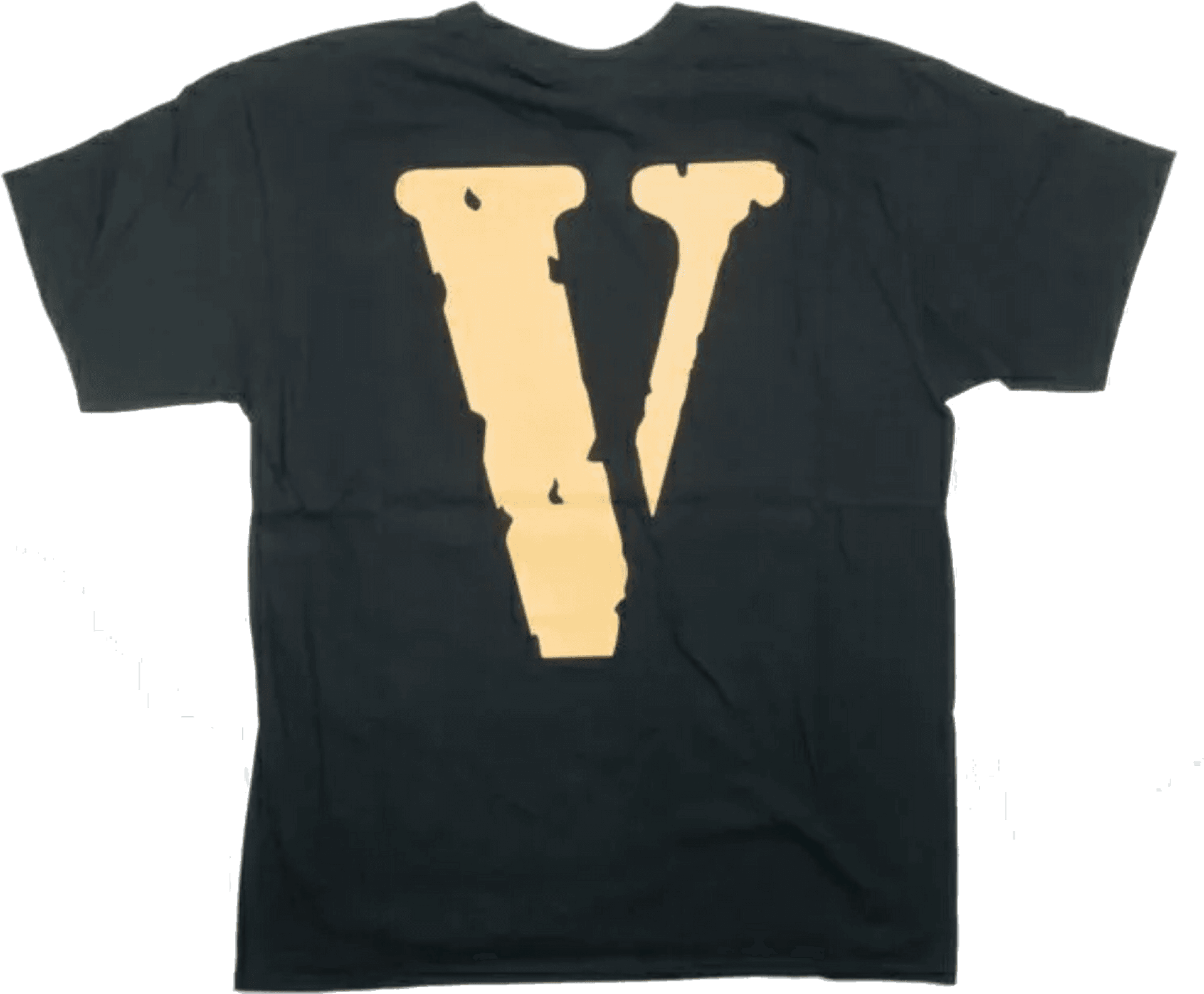 Vlone Logo Black T Shirt PNG Image