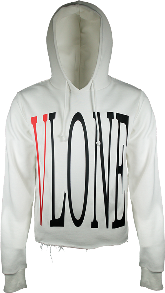 Vlone Logo White Hoodie PNG Image