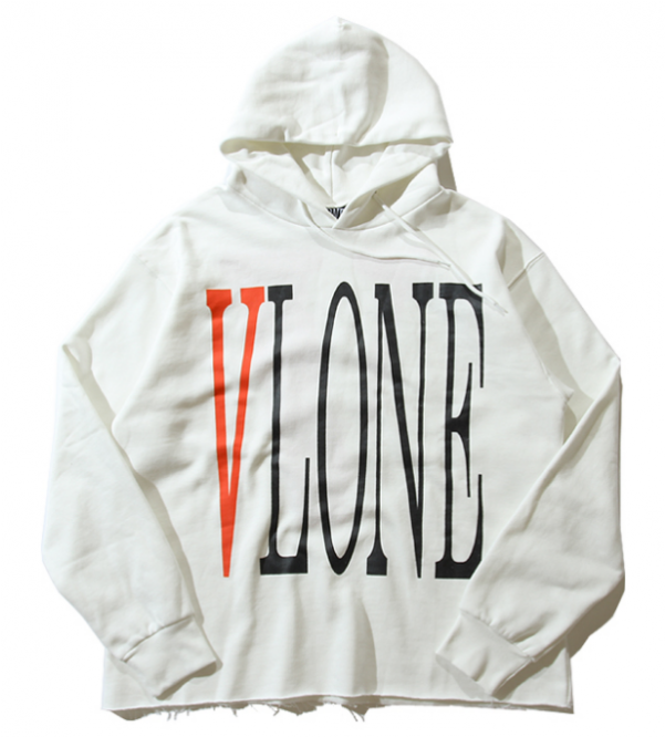 Vlone Logo White Hoodie PNG Image