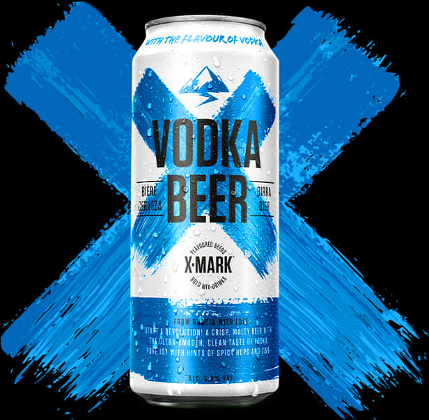 Vodka Beer Can Design PNG Image