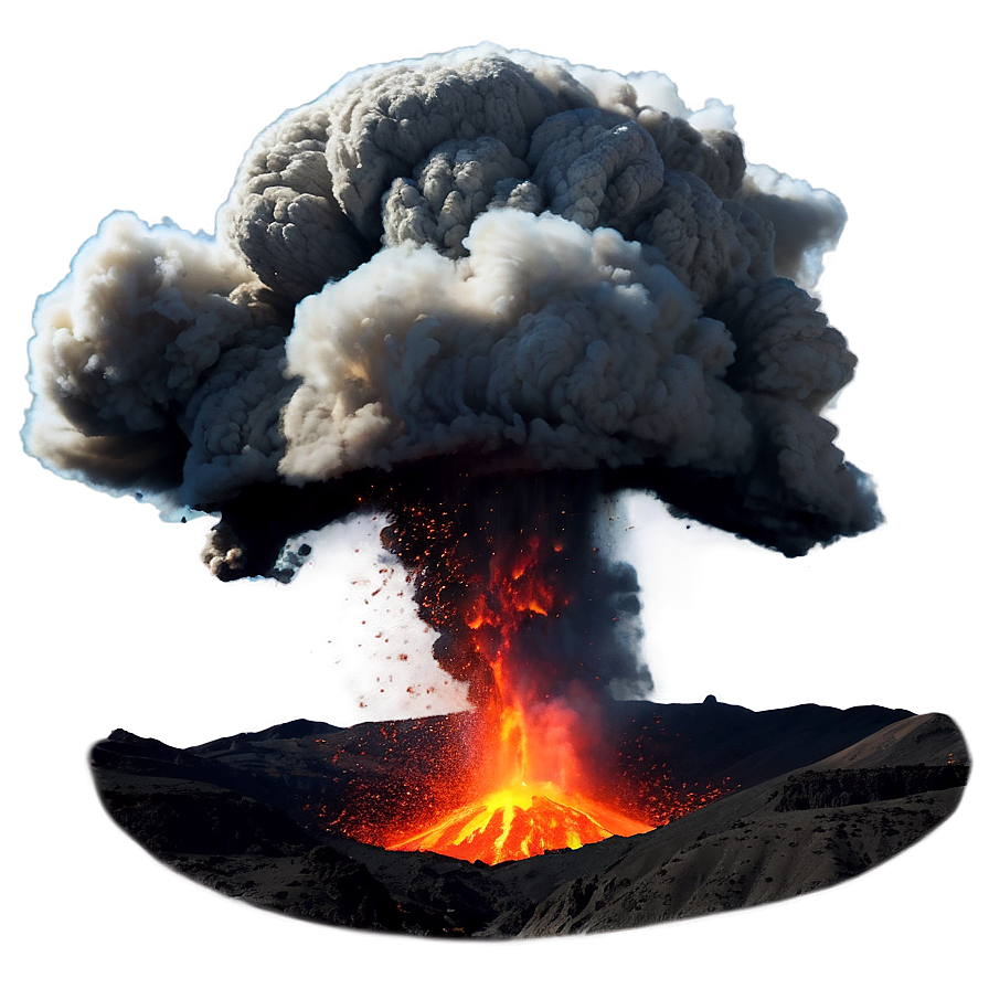 Volcanic Eruption Explosion Png Pse PNG Image