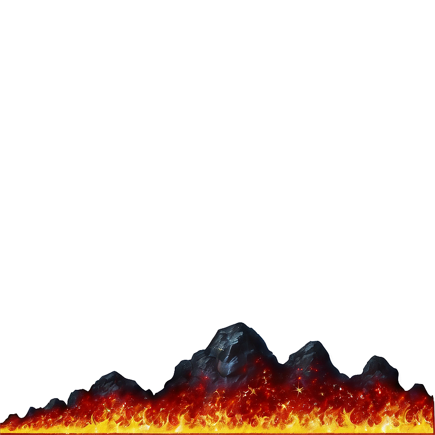 Volcanic Fire Border Png Sxl PNG Image