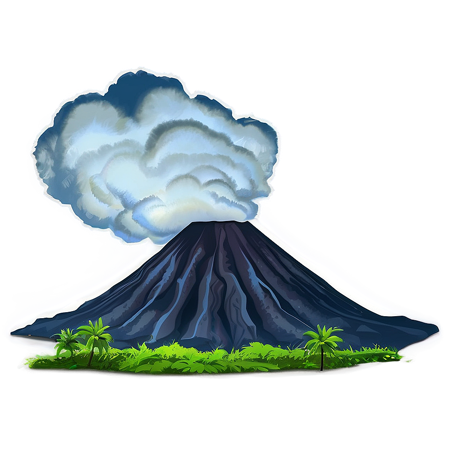 Volcanic Island Landscape Png 32 PNG Image