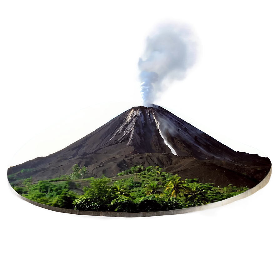 Volcano With Hot Springs Png Pey28 PNG Image