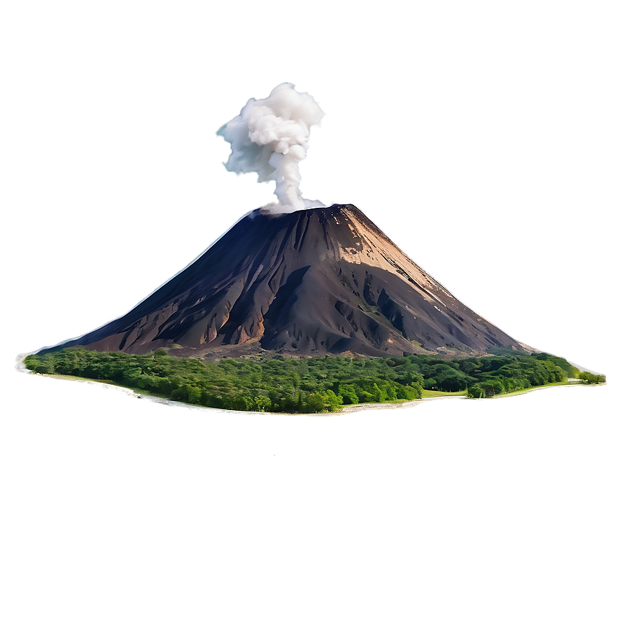 Volcano With Rising Smoke Png 05232024 PNG Image