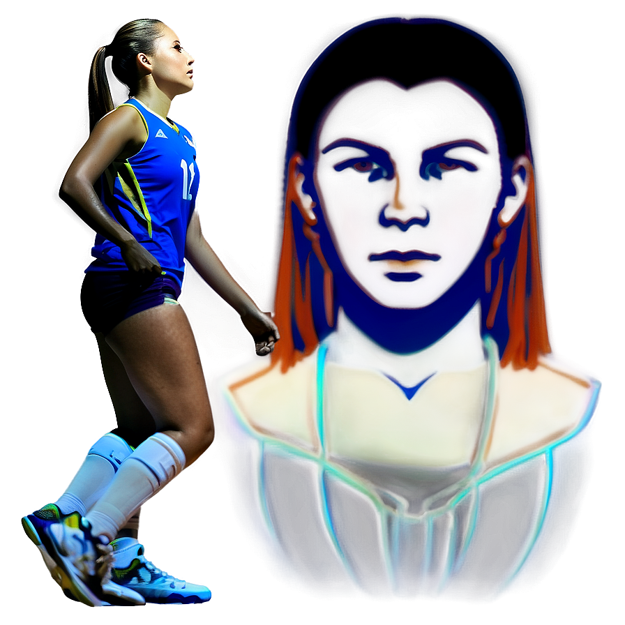 Volleyball Girl Silhouette Png Yew PNG Image