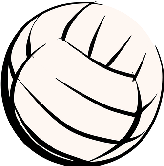 Volleyball Icon Blackand White PNG Image