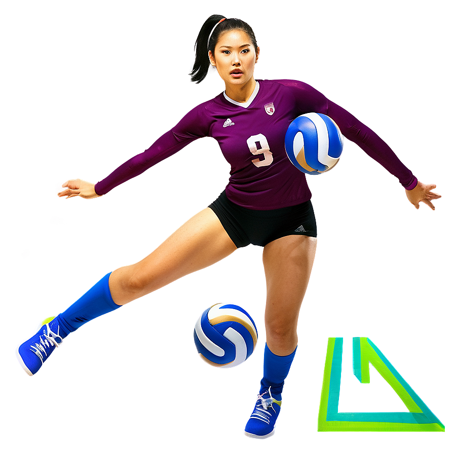 Volleyball Player Art Png Yko78 PNG Image