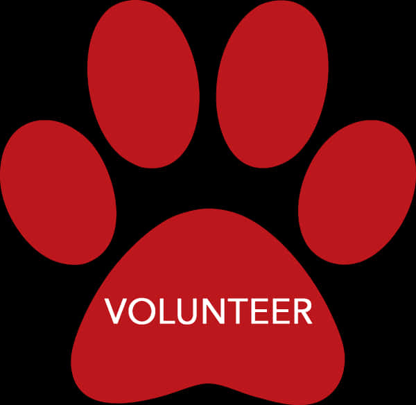 Volunteer Dog Paw Graphic PNG Image