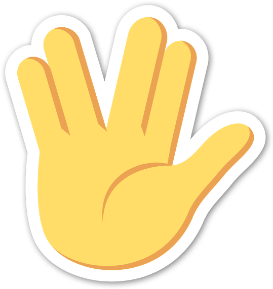 Vulcan Salute Emoji.png PNG Image