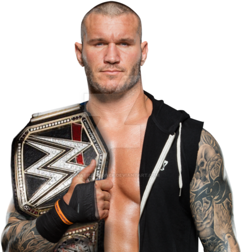 W W E_ Champion_with_ Belt PNG Image