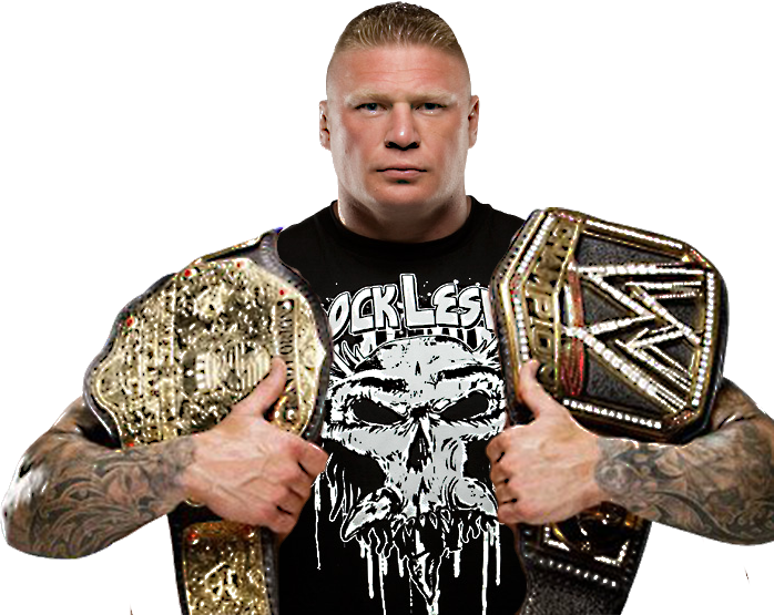 W W E Championwith Two Belts PNG Image