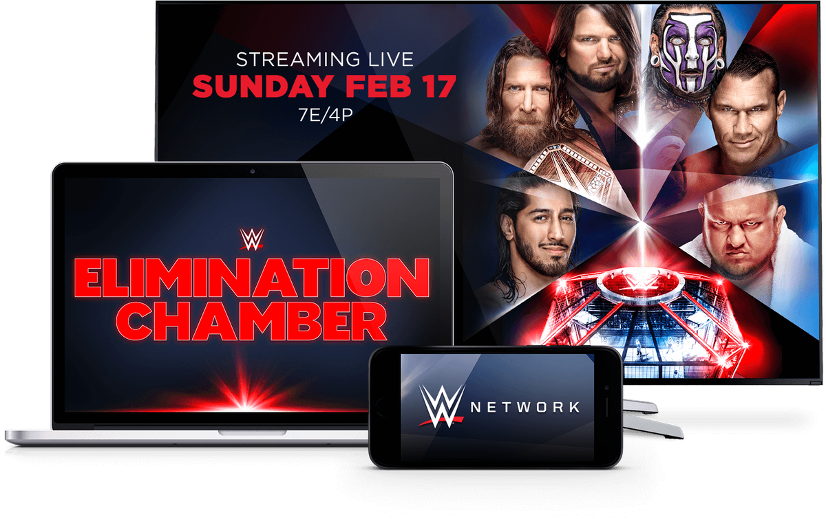 W W E Elimination Chamber Event Promotion PNG Image