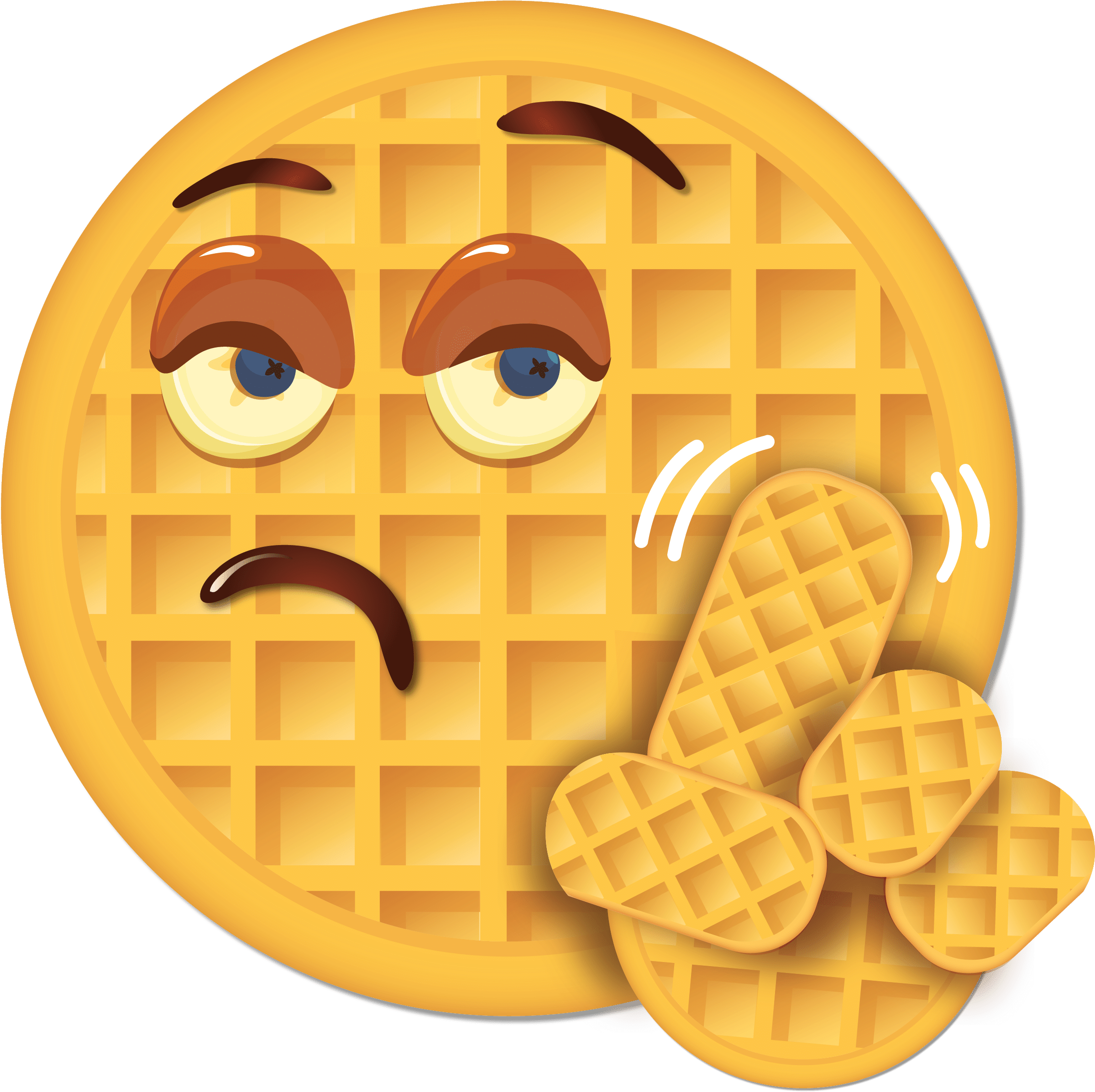 Waffle Sad Emoji PNG Image