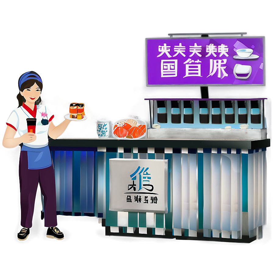 Waitress In Sushi Bar Png 2 PNG Image