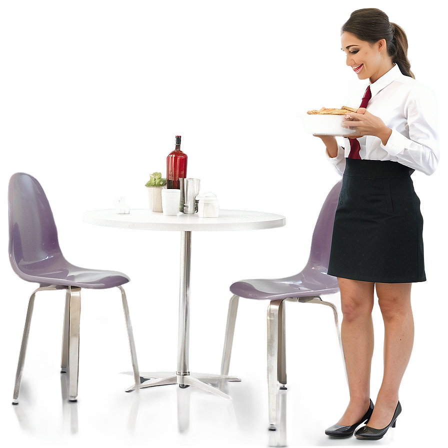 Waitress Serving Customers Png Oml PNG Image