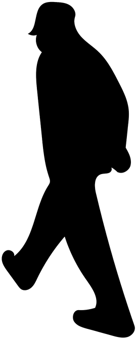 Walking Man Silhouette PNG Image