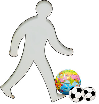 Walking Paper Figure Global Sports PNG Image