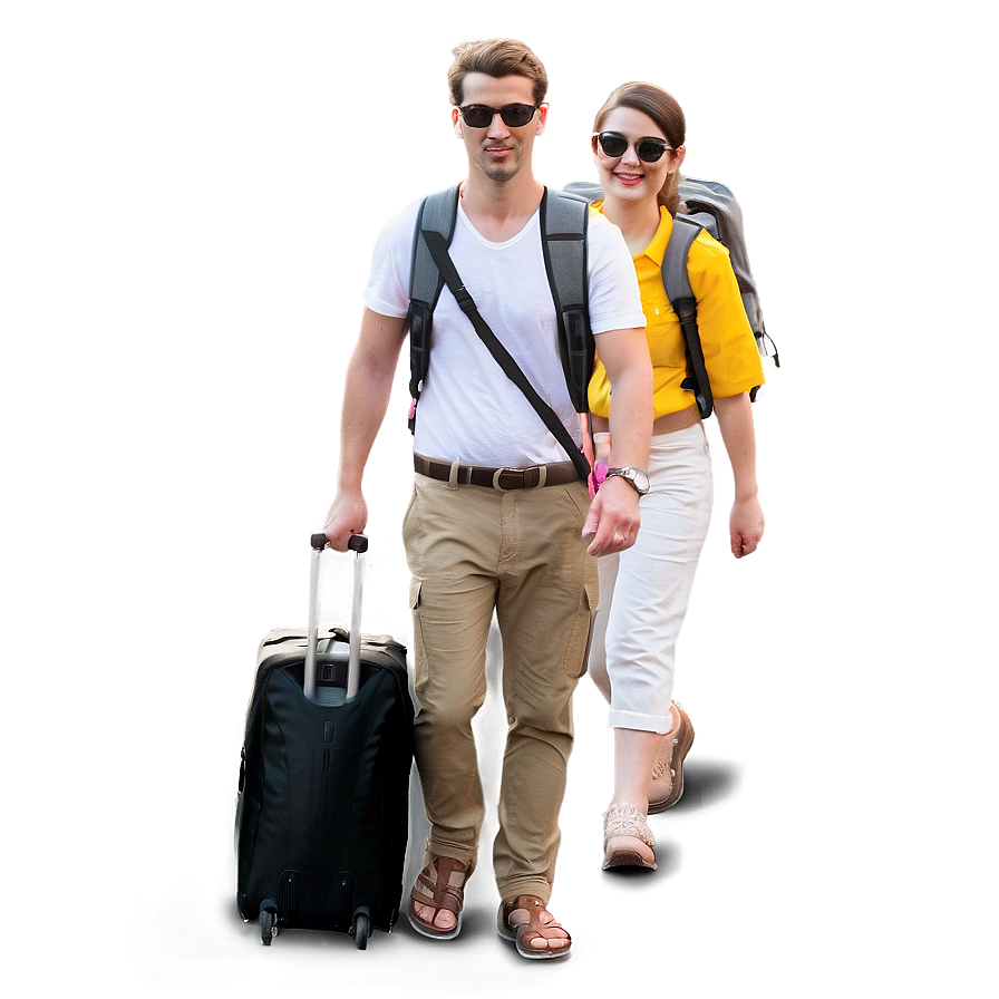 Walking Tourists Png Eim PNG Image