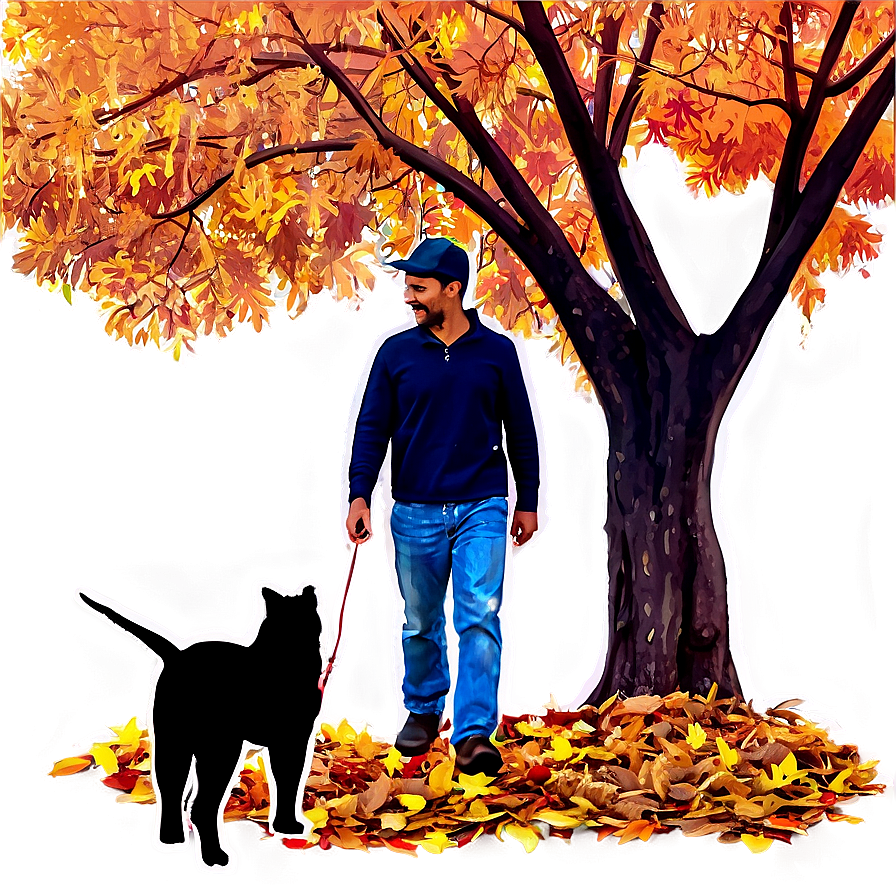 Walking Under Autumn Leaves Png 05232024 PNG Image