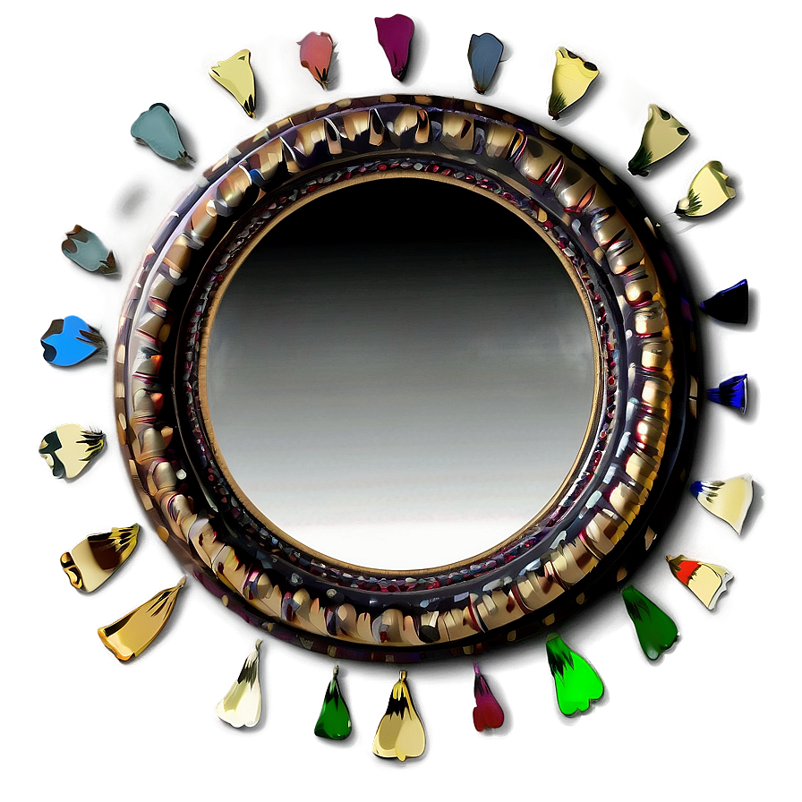 Wall-mounted Circle Mirror Png Cac PNG Image