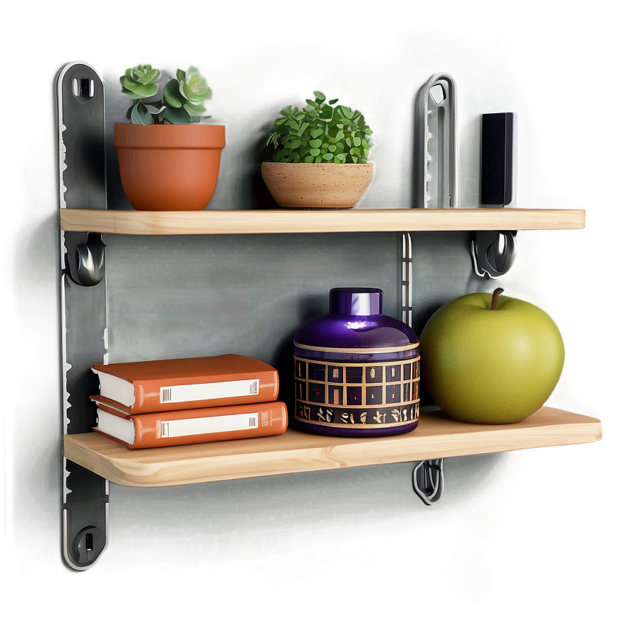 Wall-mounted Wood Shelf Solutions Png 31 PNG Image