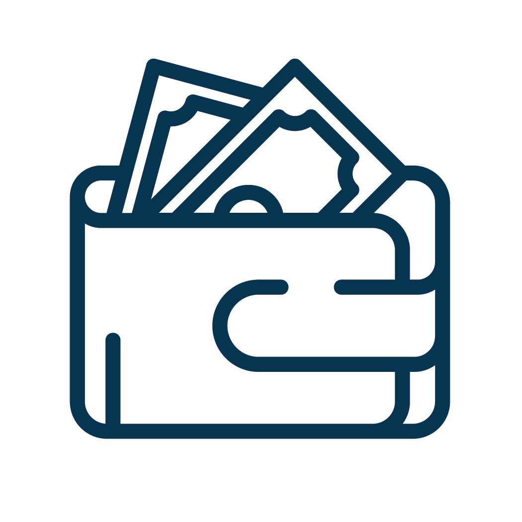 Wallet Iconwith Cashand Cards PNG Image