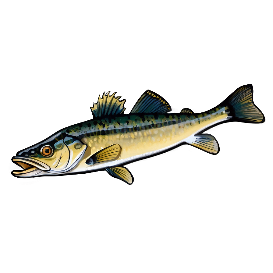 Walleye Illustration Png Lca PNG Image