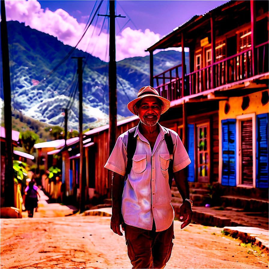 Wanderer In Old Town Png Pye PNG Image