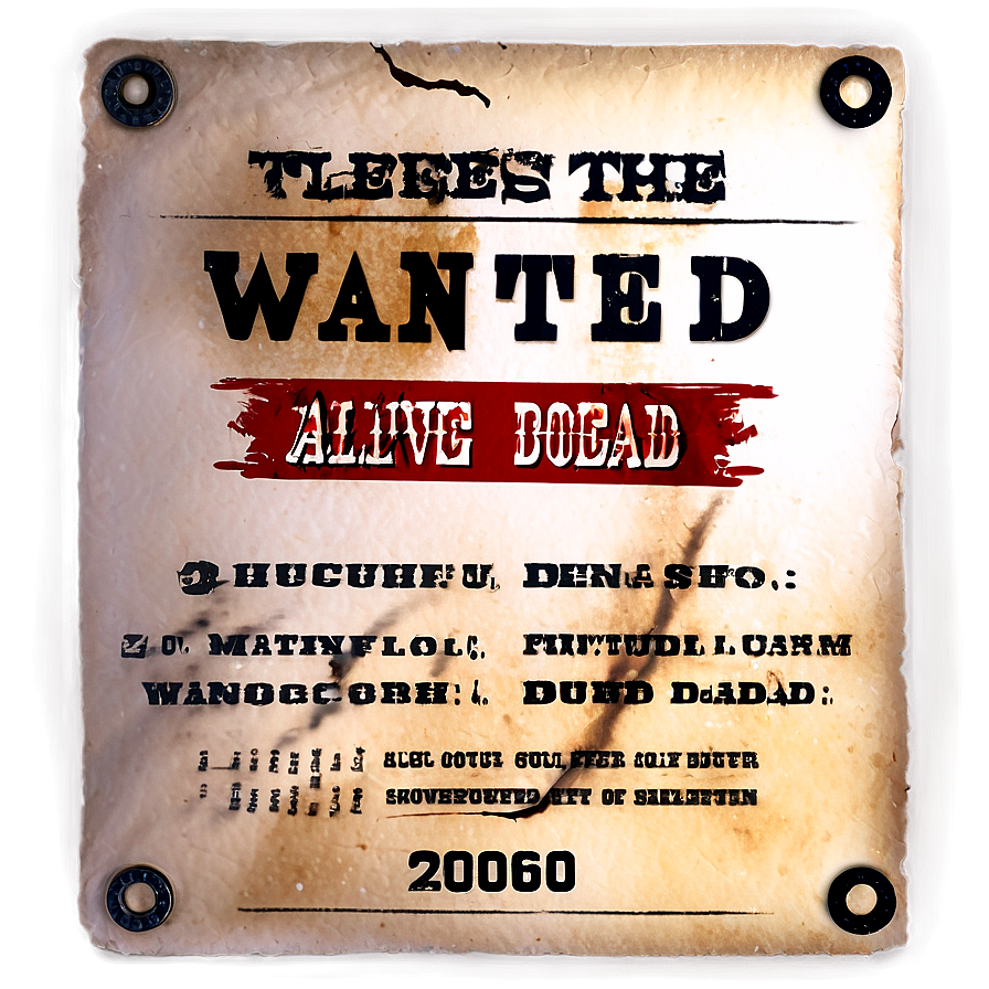 Wanted Alive Or Dead Png 06112024 PNG Image