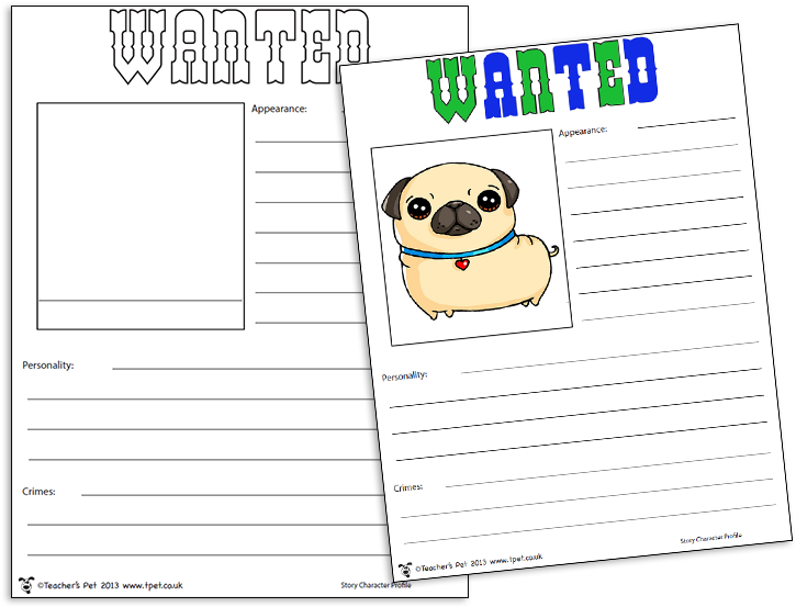 Wanted Posterwith Cartoon Pug PNG Image