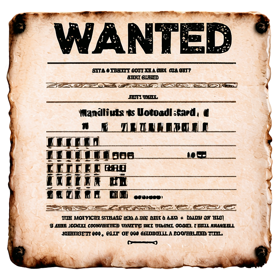 Wanted Sign Png 80 PNG Image